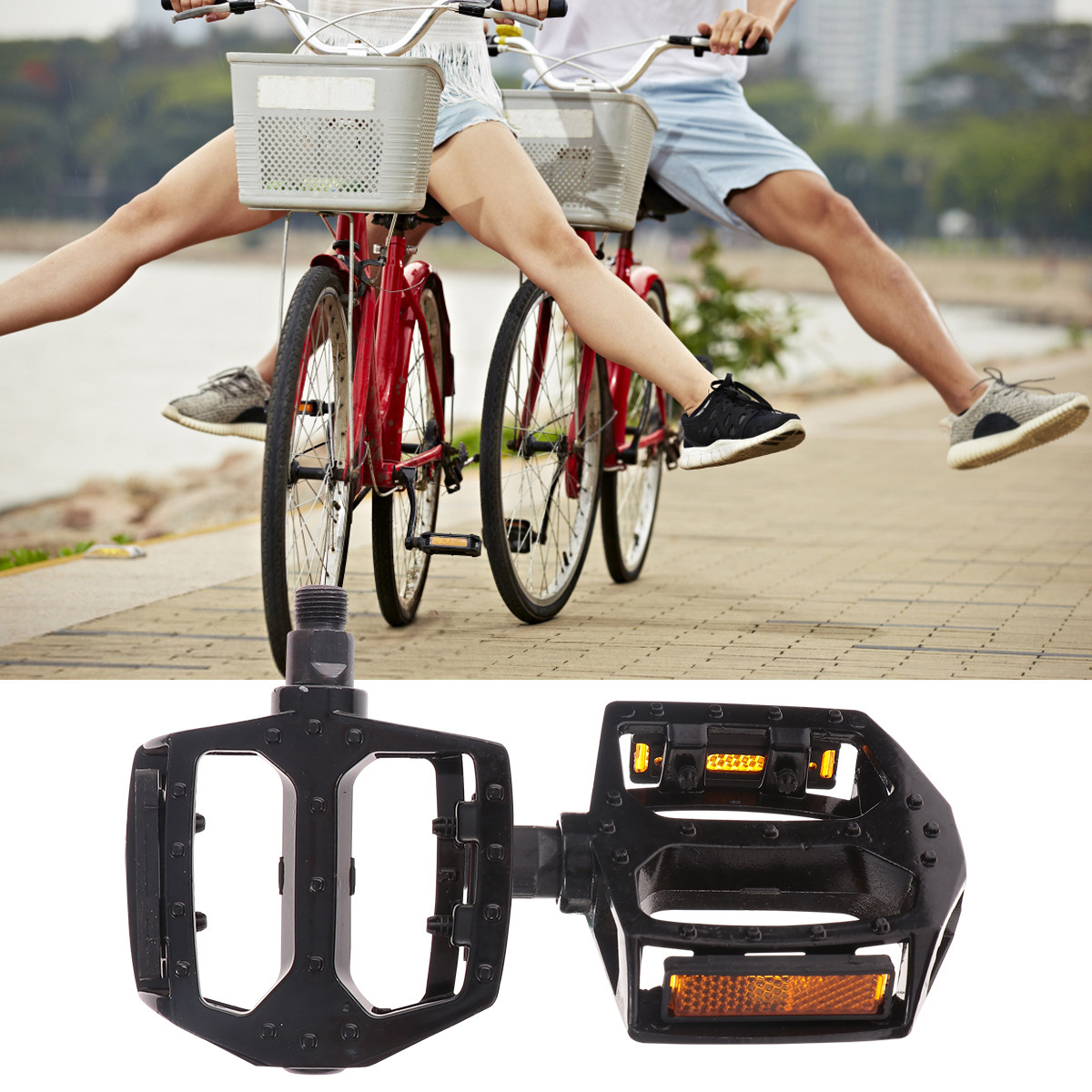 Cycling Commute Distance - 1쌍의 견고한 알루미늄 합금 자전거 페달,