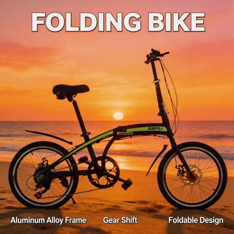20인치 경량 알루미늄 합금 접이식 자전거 휴대용 7단 - Commuter Biking 리뷰 및 가격
